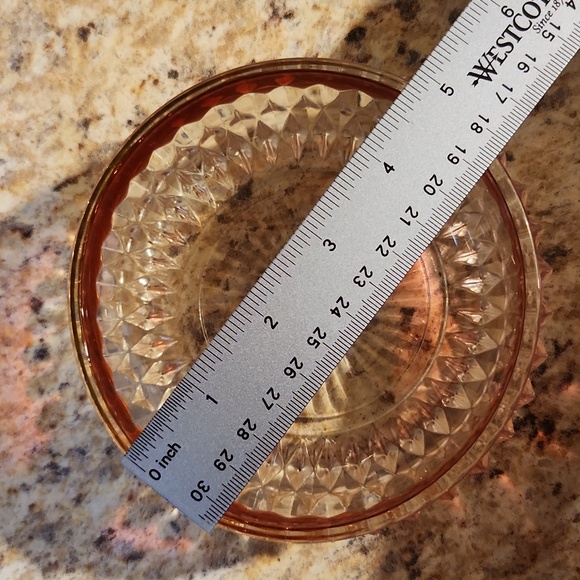 Vintage Indiana Glass Diamond Point Ruby Bowls - Picture 6 of 7